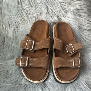 Paul Smith Brown Sandals with Buckle Straps
